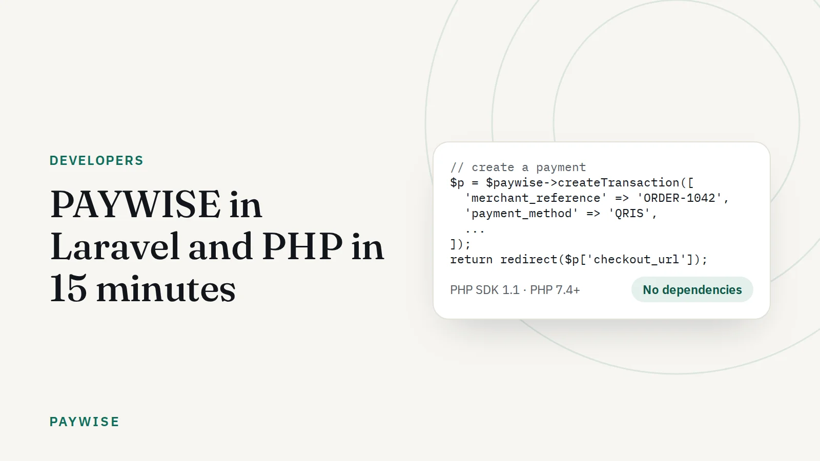 Integrate PAYWISE with Laravel and PHP in 15 minutes