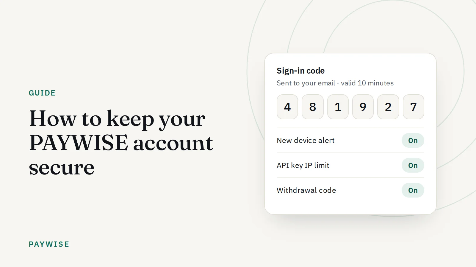 How to keep your PAYWISE account secure