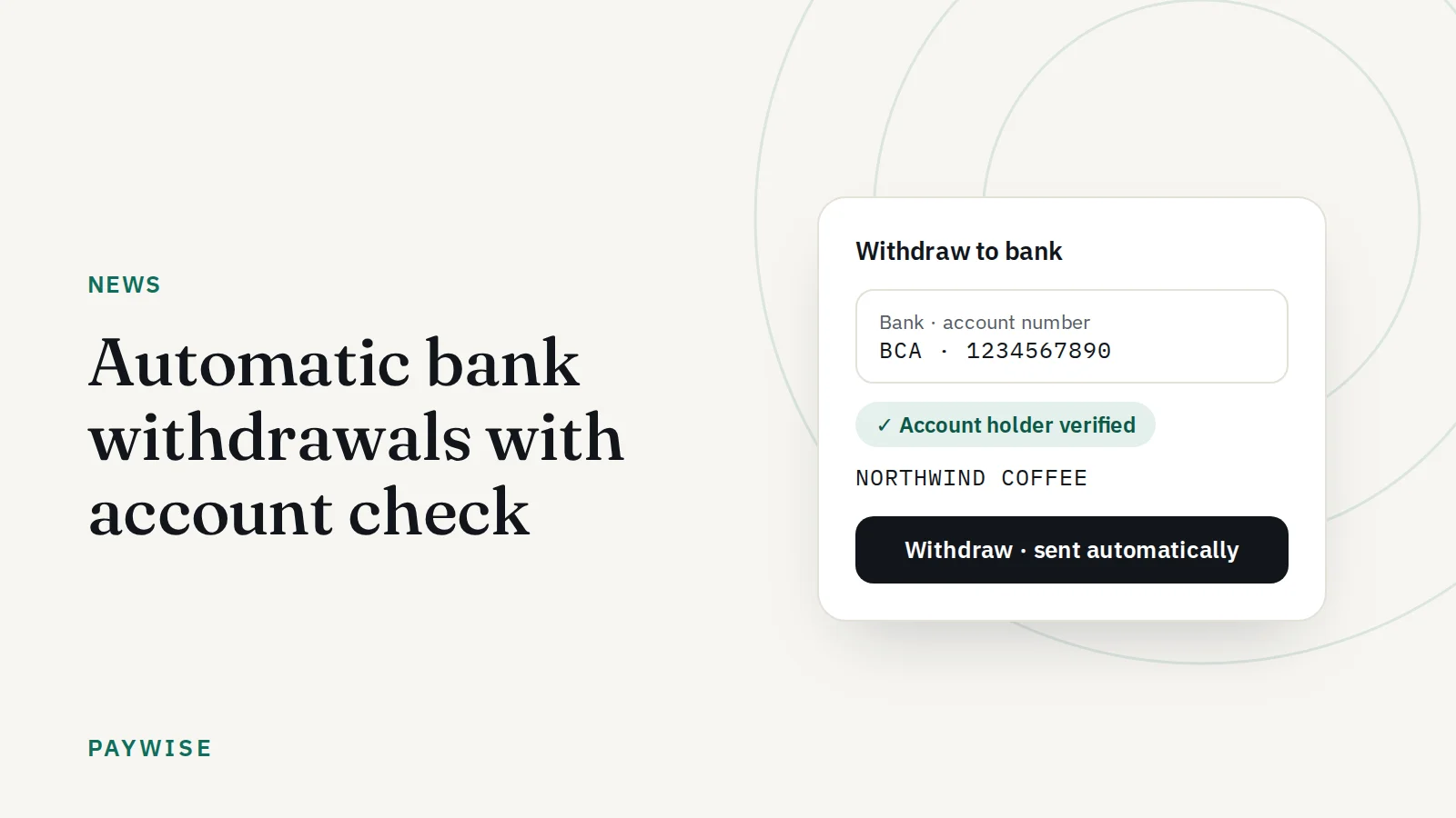 Automatic bank withdrawals, with account check and partial withdraw