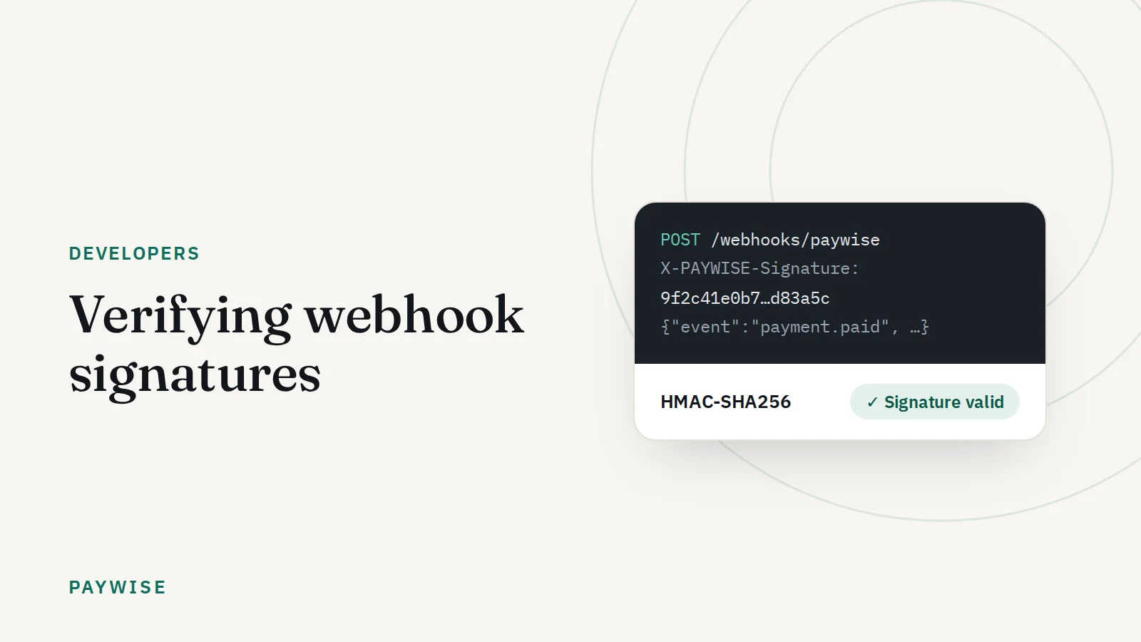 Memverifikasi tanda tangan webhook PAYWISE