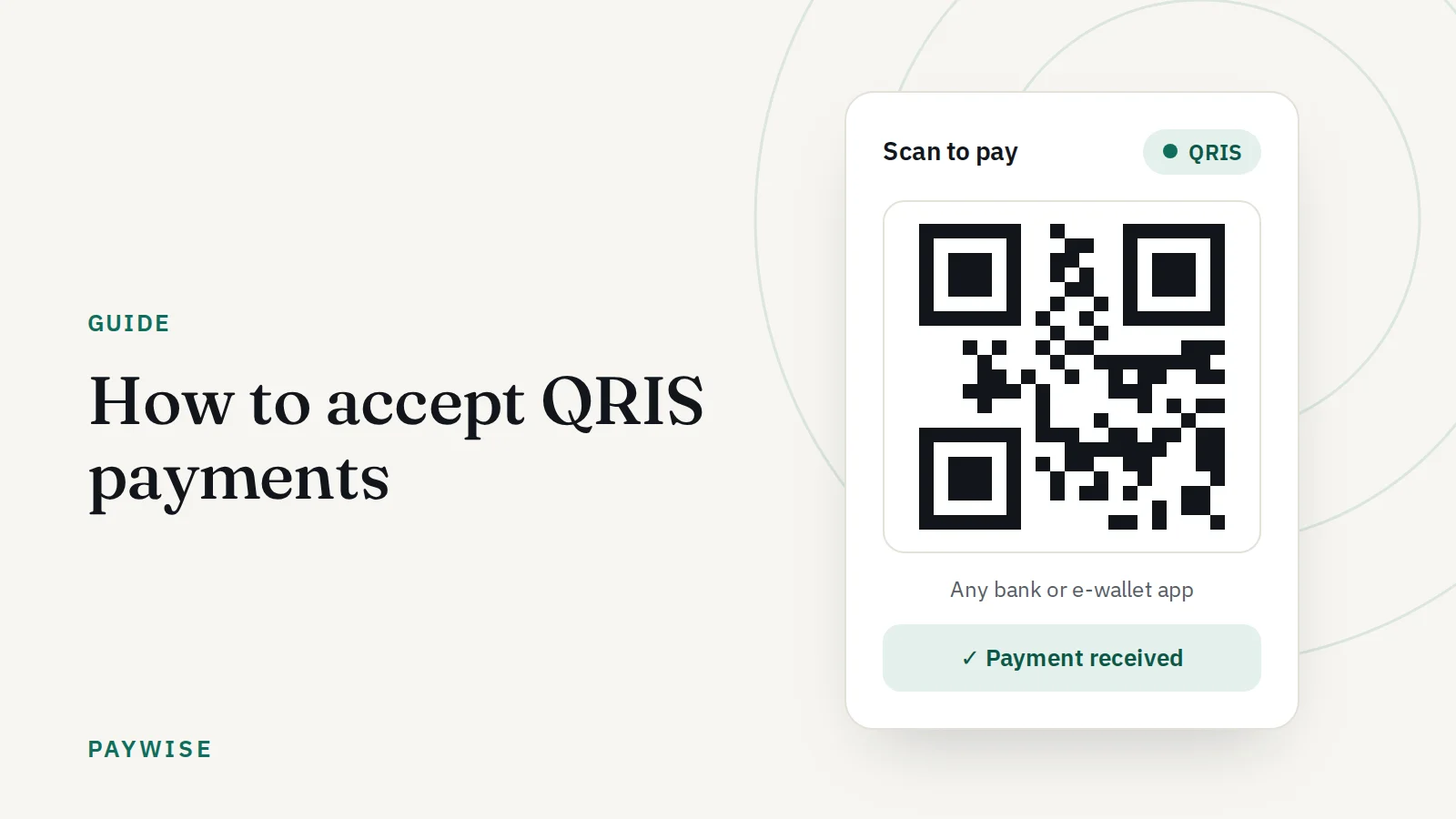 How to accept QRIS payments with PAYWISE